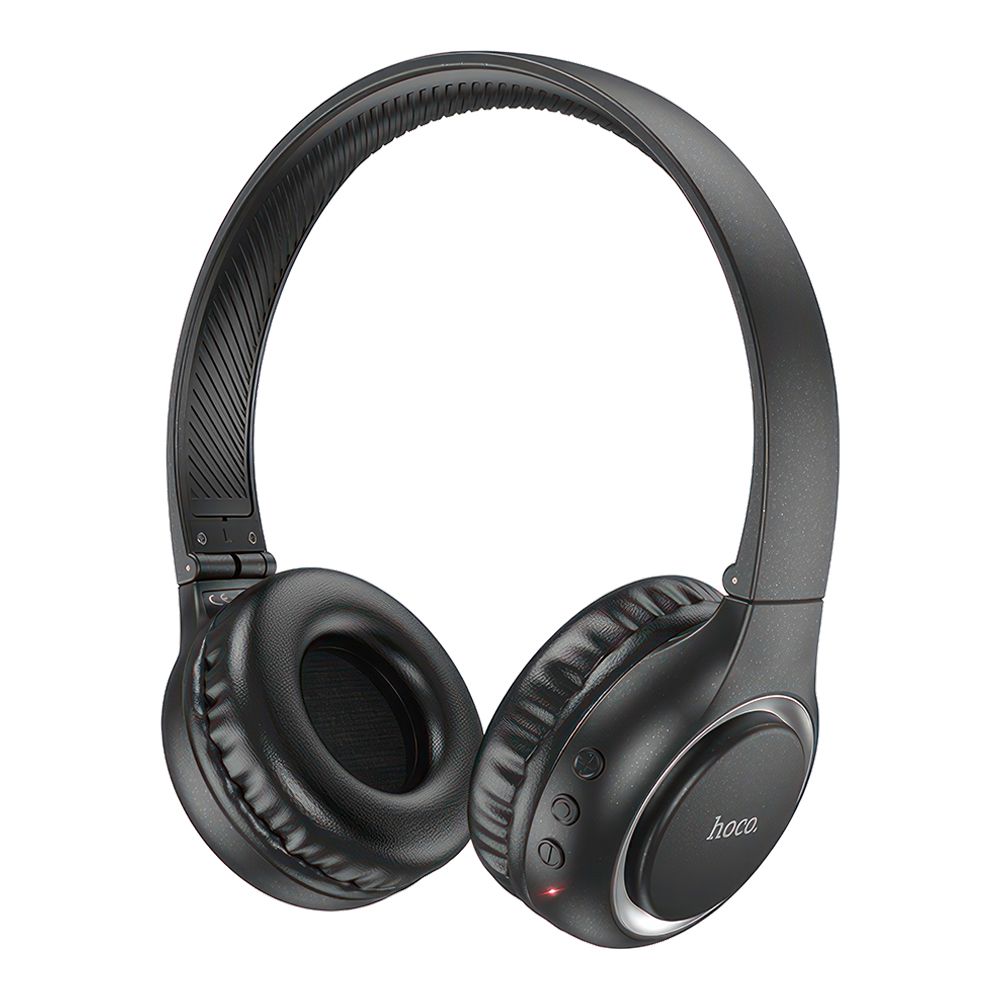 Bluetooth гарнитура HOCO W41 Charm BT 5.3, AUX, microSD, накладная, громкость +/- (черный)
