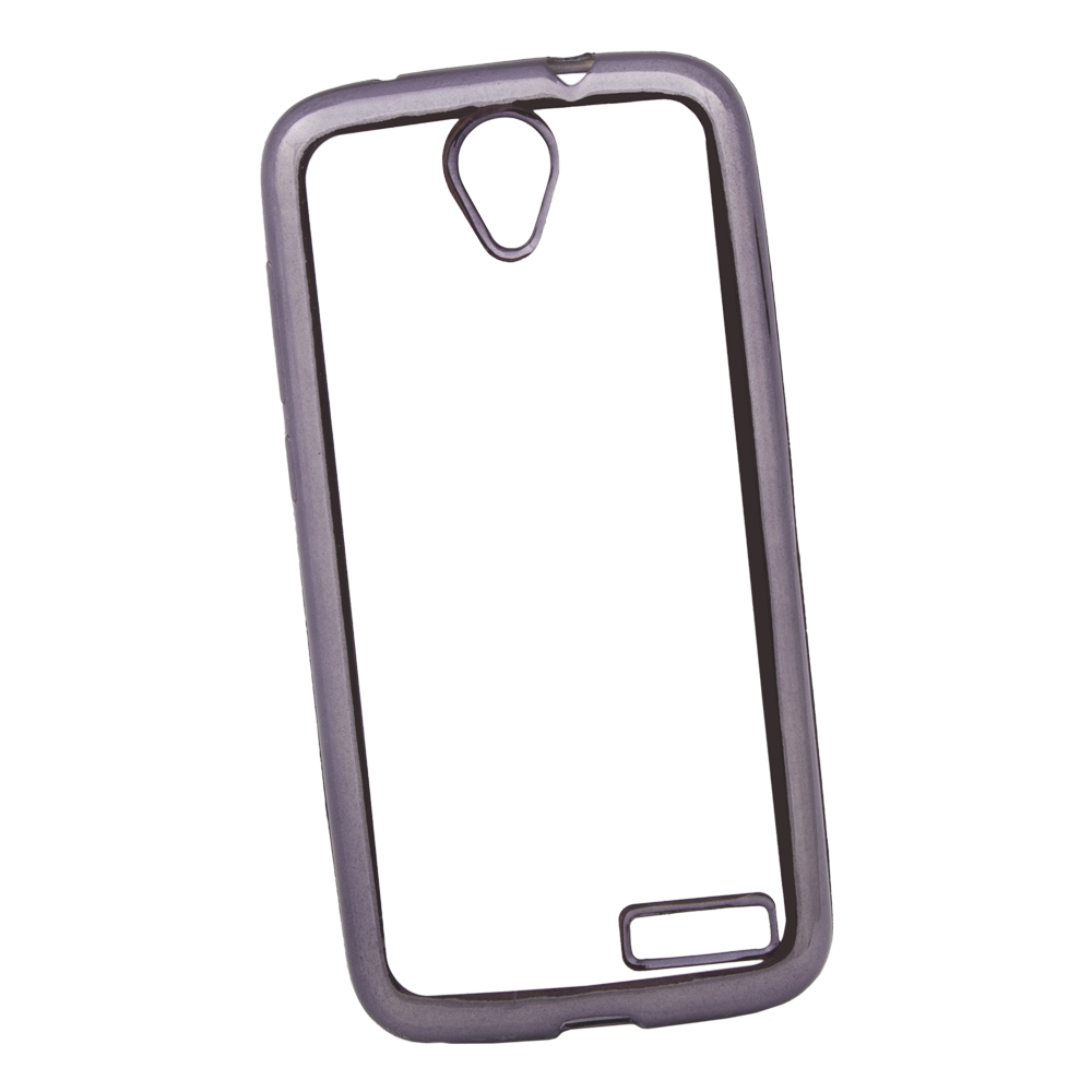 Силиконовый чехол "LP" для ZTE Blade X3 TPU (прозрачный с черной хром рамкой) европакет