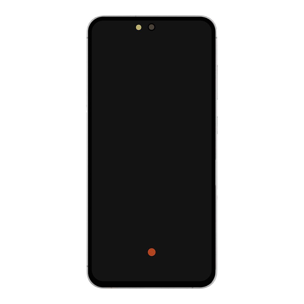 LCD дисплей для Samsung Galaxy S24 FE SM-S721 в рамке (серебро) 100% OR SP