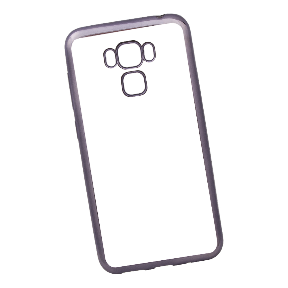 Силиконовый чехол "LP" для Asus Zenfone 3 Max ZC553KL TPU (прозрачный с черной хром рамкой)