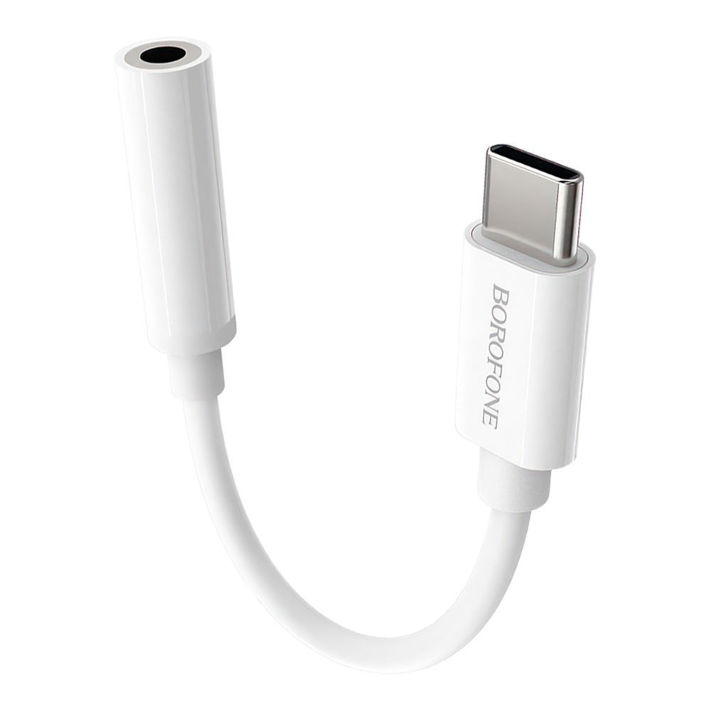 Аудио адаптер BOROFONE BV13 USB-C на 3.5мм, 0.115м (белый)