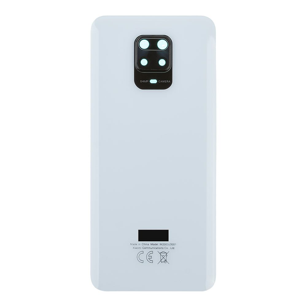 Задняя крышка для Xiaomi Redmi Note 9S/9 Pro со стеклом камеры (белый)