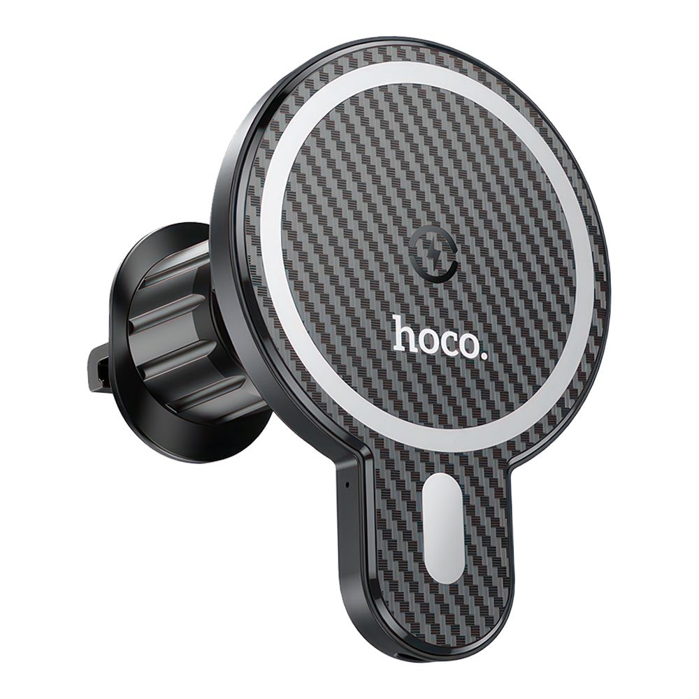Держатель в авто с БЗУ HOCO CA85 Ultra-Fast магнитный, в воздуховод, 15W (черный)