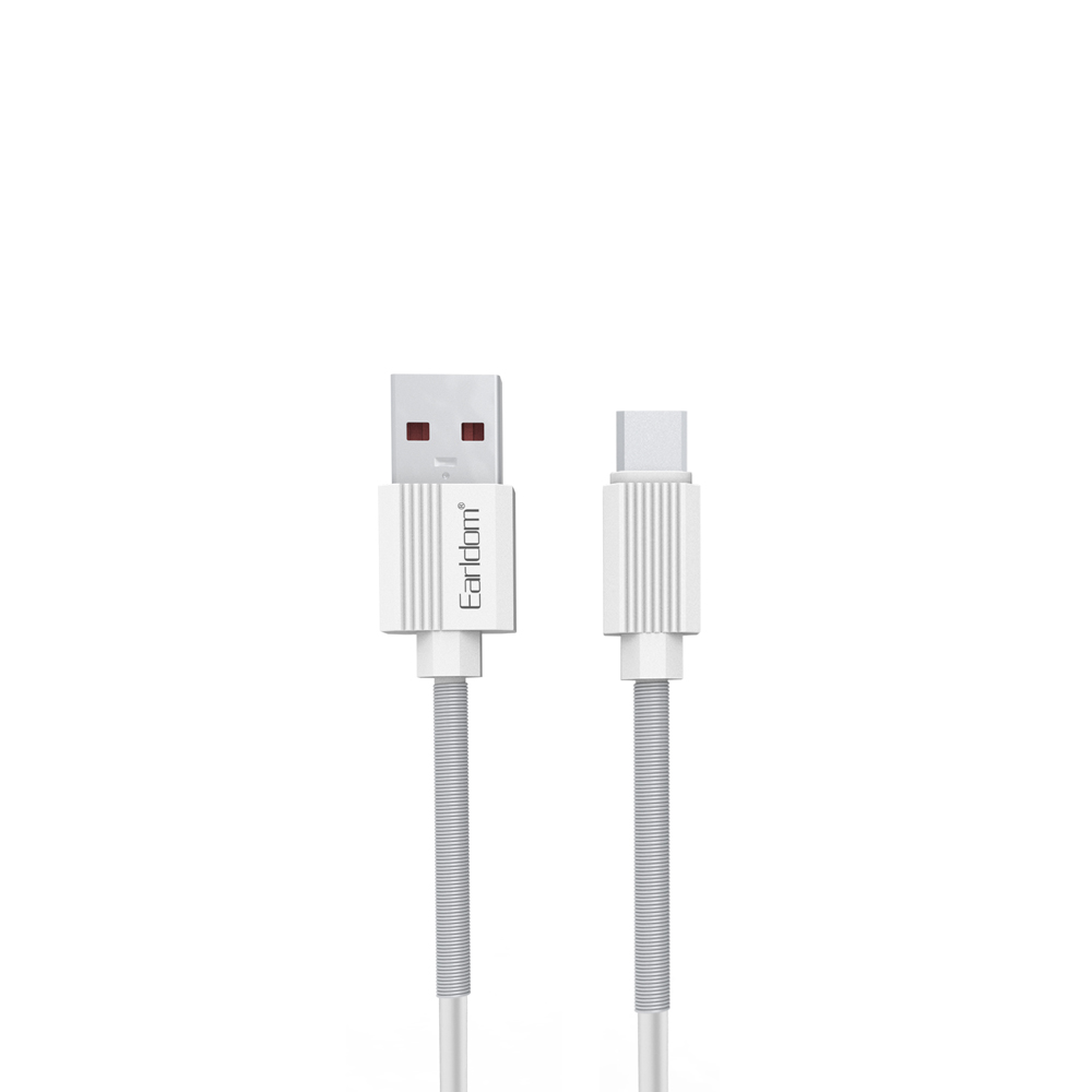 USB кабель Earldom EC-137C Type-C, 3А, 1м, TPU (белый)