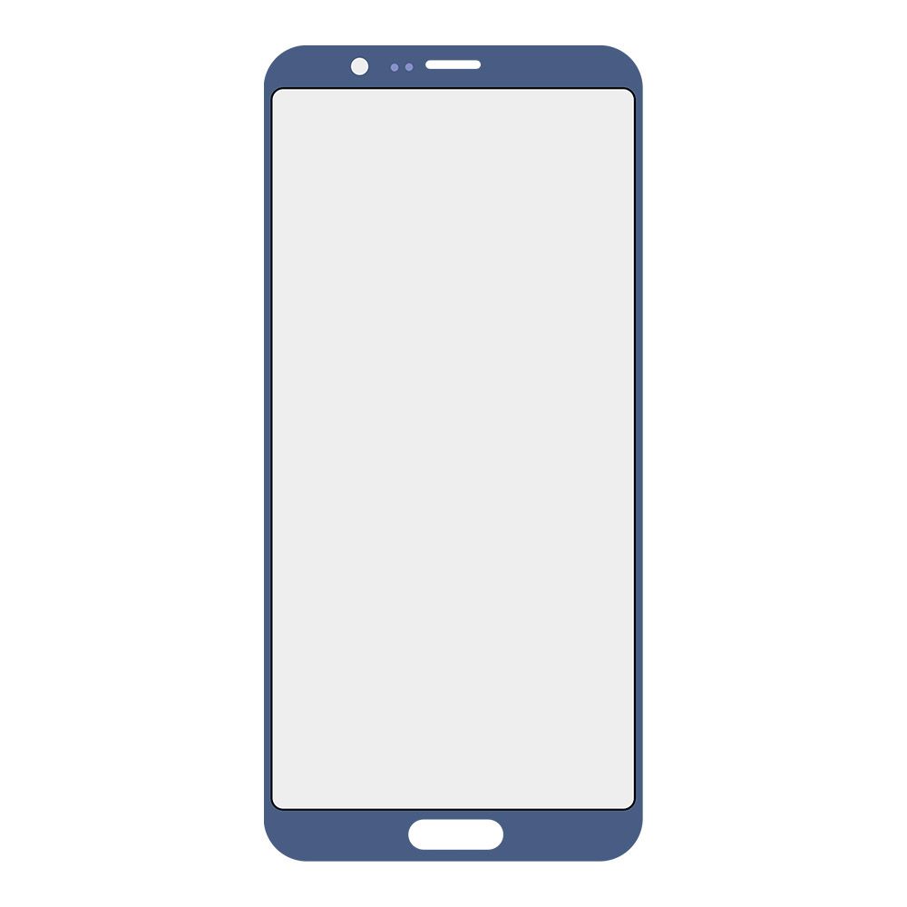 Стекло + OCA плёнка для переклейки Huawei Honor View 10 (V10) (синий)