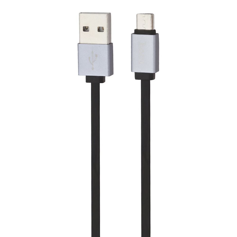 USB кабель HOCO U33 Retractable MicroUSB, рулетка, 0.9м, TPE (черный)