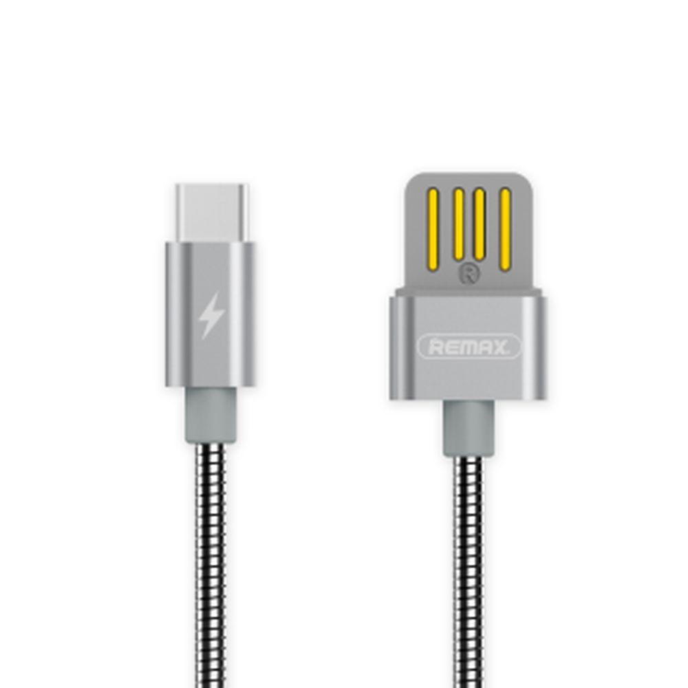 USB кабель REMAX RC-080a Tinned Copper Type-C, 1м, металл (серебрянный)