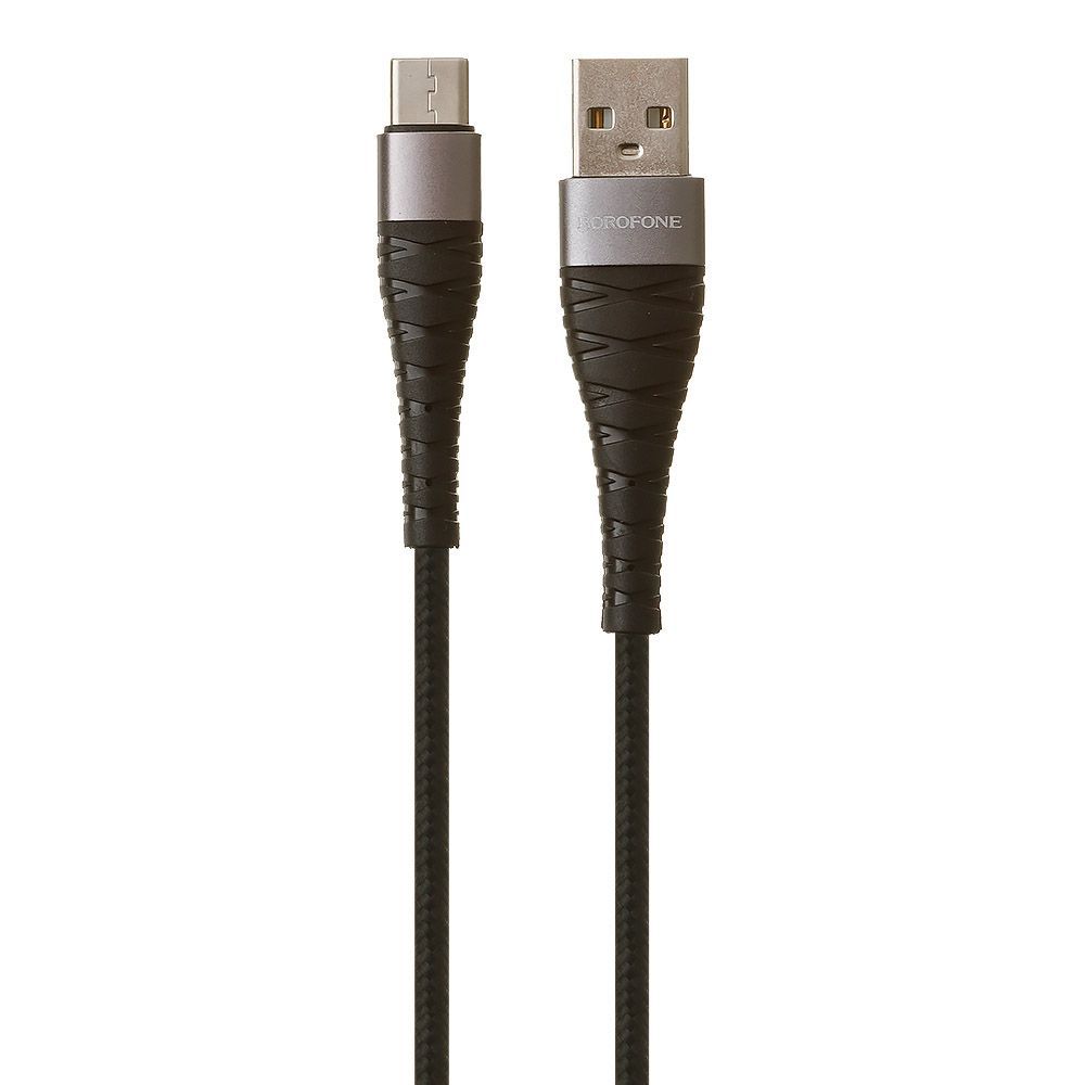 USB кабель BOROFONE BX32 Munificent Type-C, 3А, 1м, нейлон (черный)