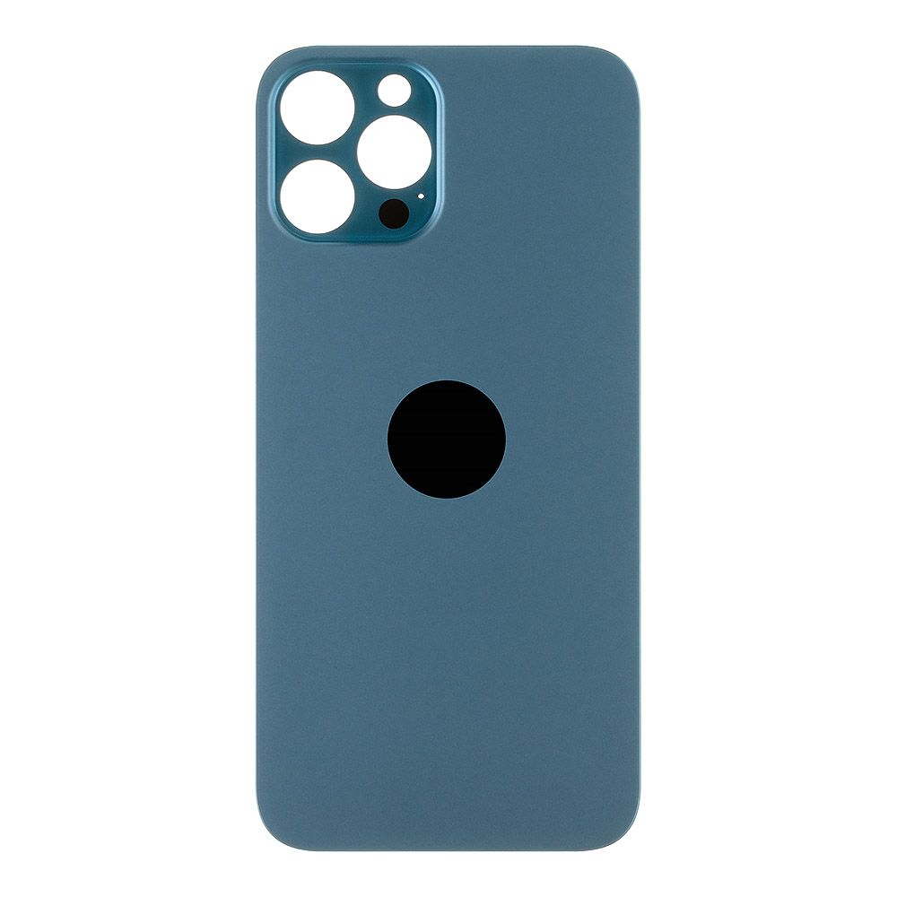 Задняя крышка для iPhone 12 Pro MAX (голубой) с логотипом, монолит