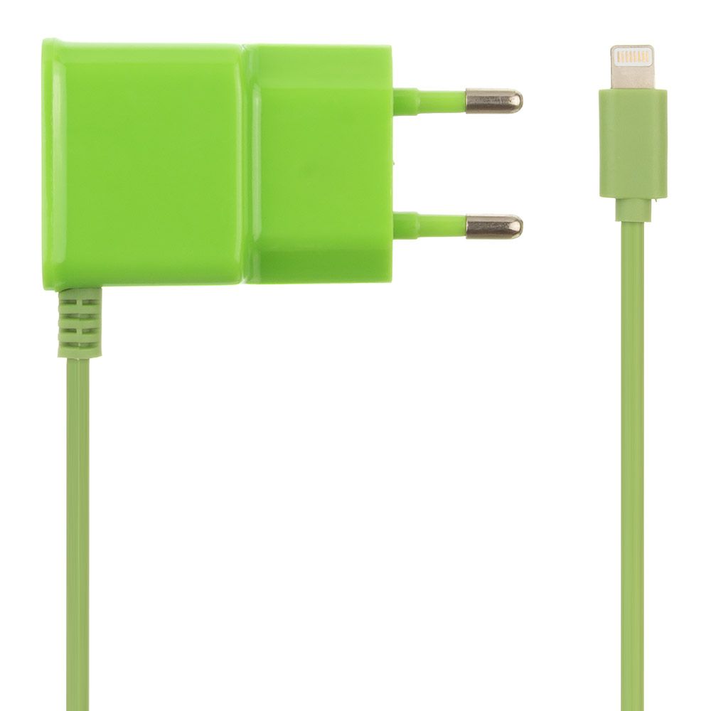 СЗУ "LP" 2.1 А для Apple Lightning 8-pin (коробка/зеленое)