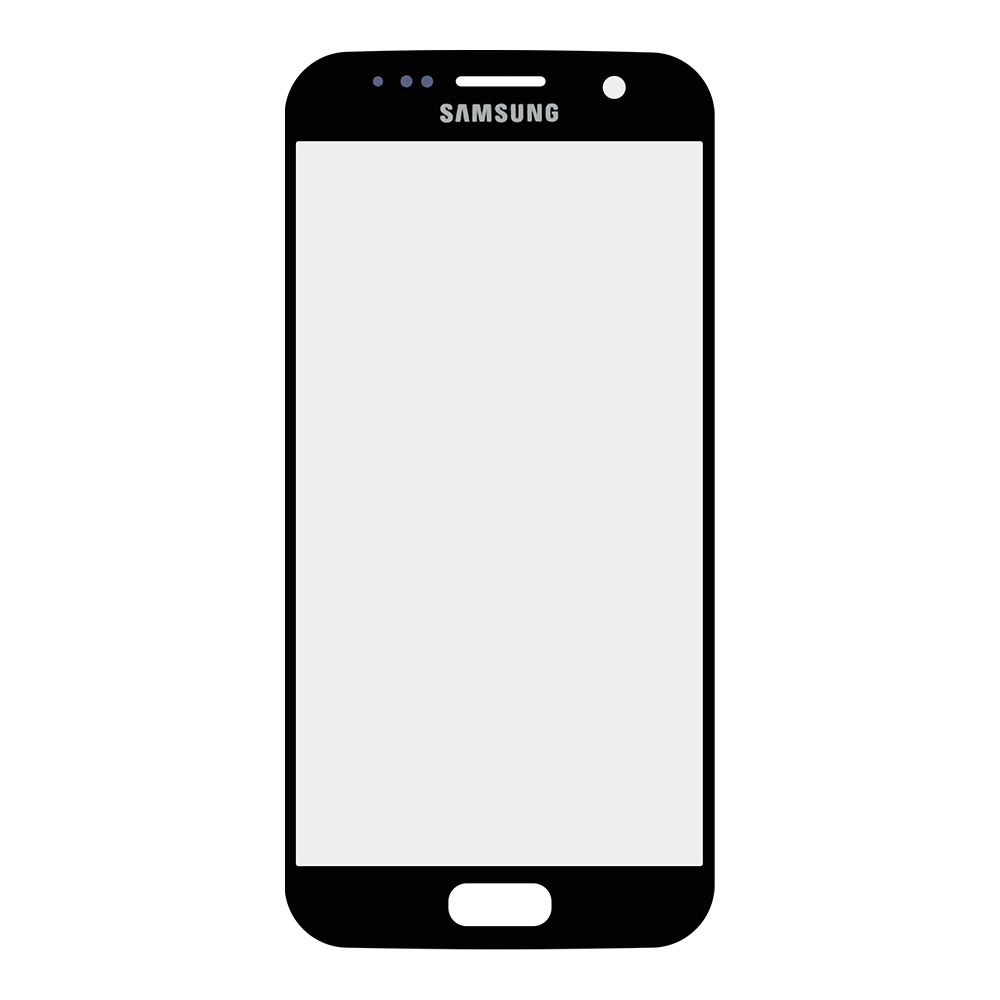 Стекло + OCA плёнка для переклейки Samsung G930F Galaxy S7 (черный)