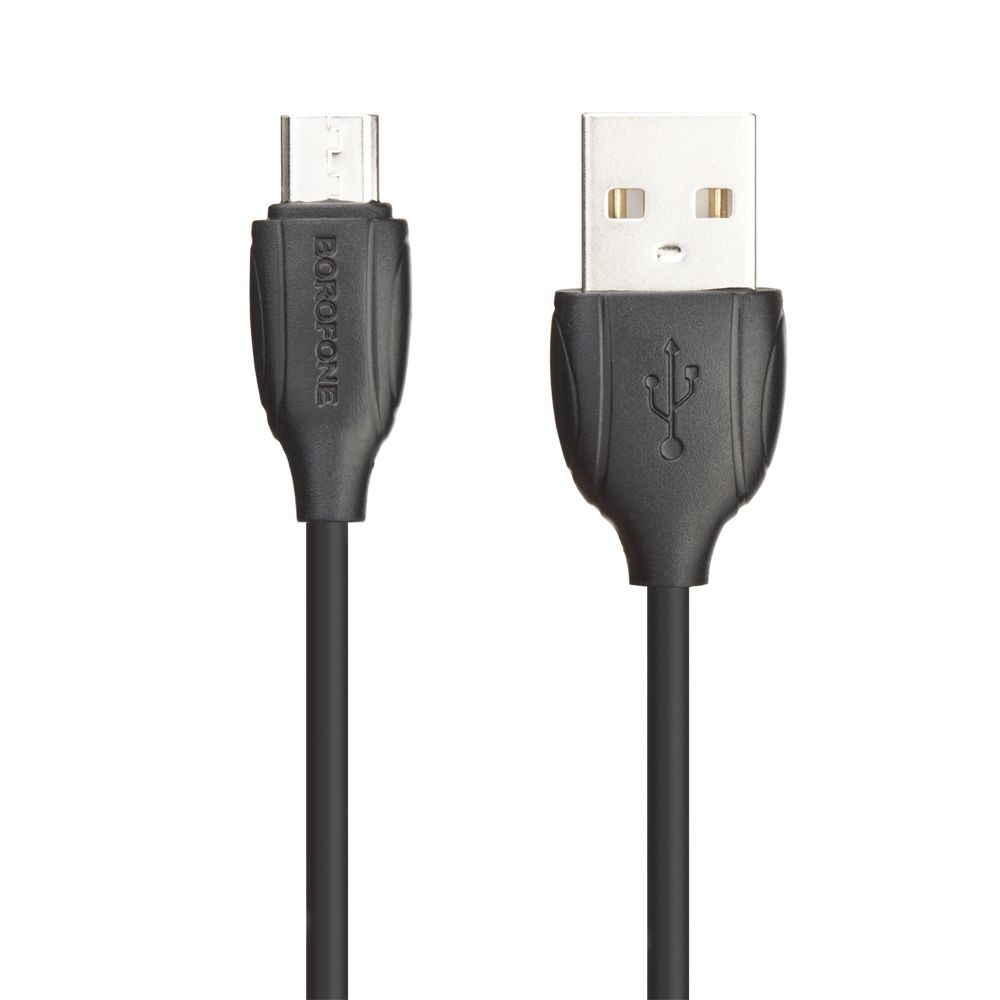 USB кабель BOROFONE BX19 Benefit MicroUSB, 2.4А, 1м, PVC (черный)