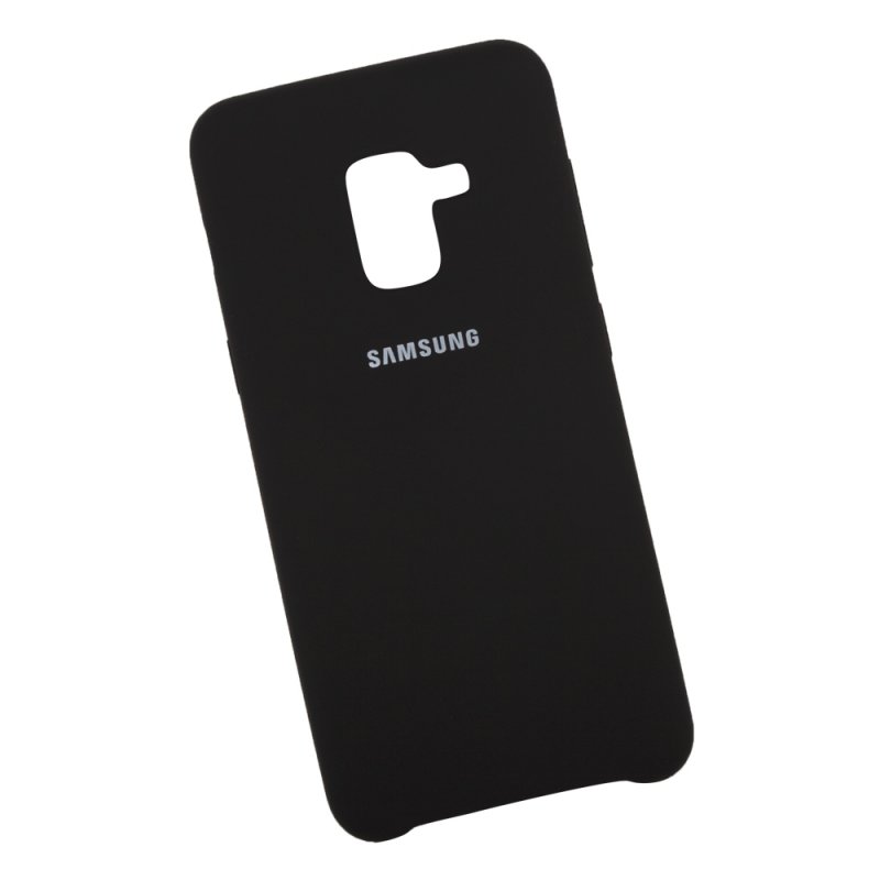 Силиконовый чехол для Samsung Galaxy A8 "Silicone Cover" (черный/коробка)