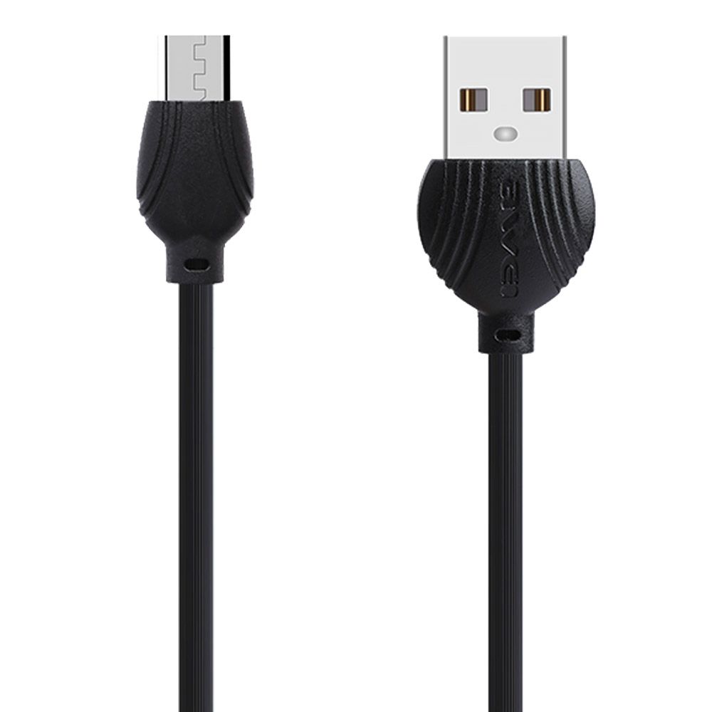 USB кабель AWEI CL-61 MicroUSB, 2.5А, 1м, TPE (черный)