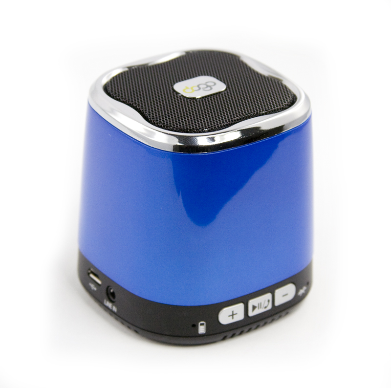 Колонка беспроводная Bluetooth "DOGO" DG620 синяя (3.5+USB+microSD) (коробка)