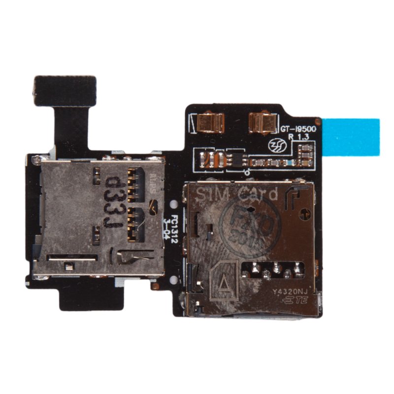 Шлейф/FLC Samsung i9500 Galaxy S4 (считыватель SIM/Flash)