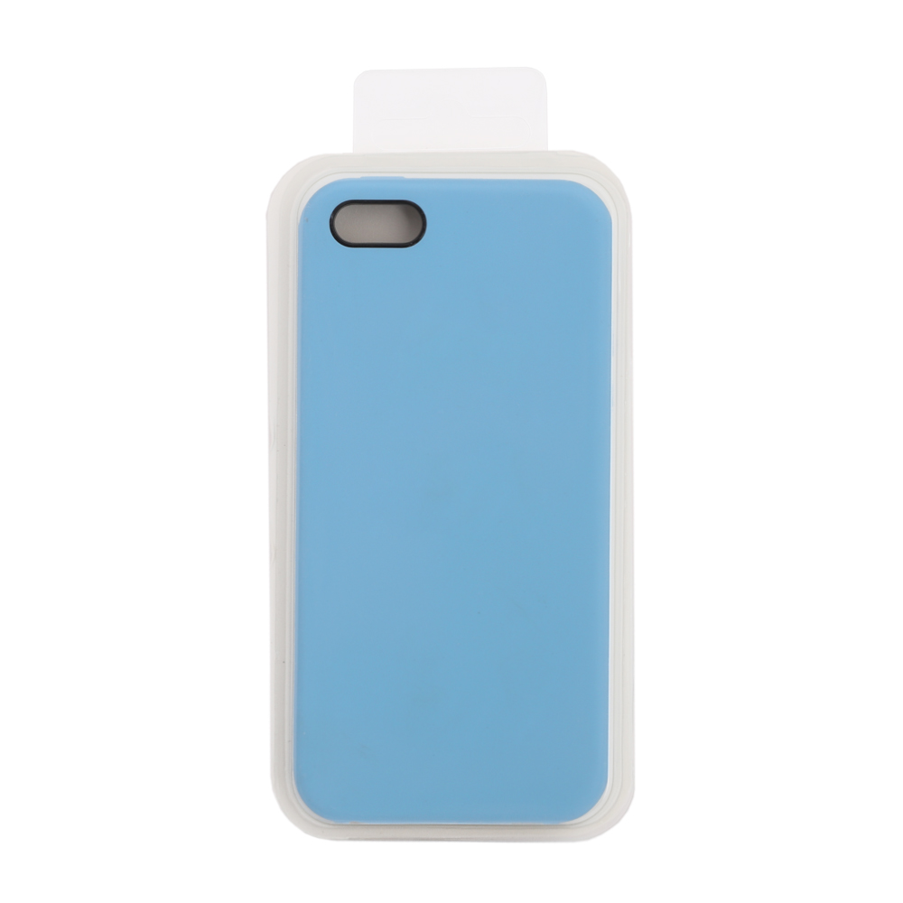 Силиконовый чехол для iPhone 5/5S/5SE "Silicone Case" (голубой, блистер) 53