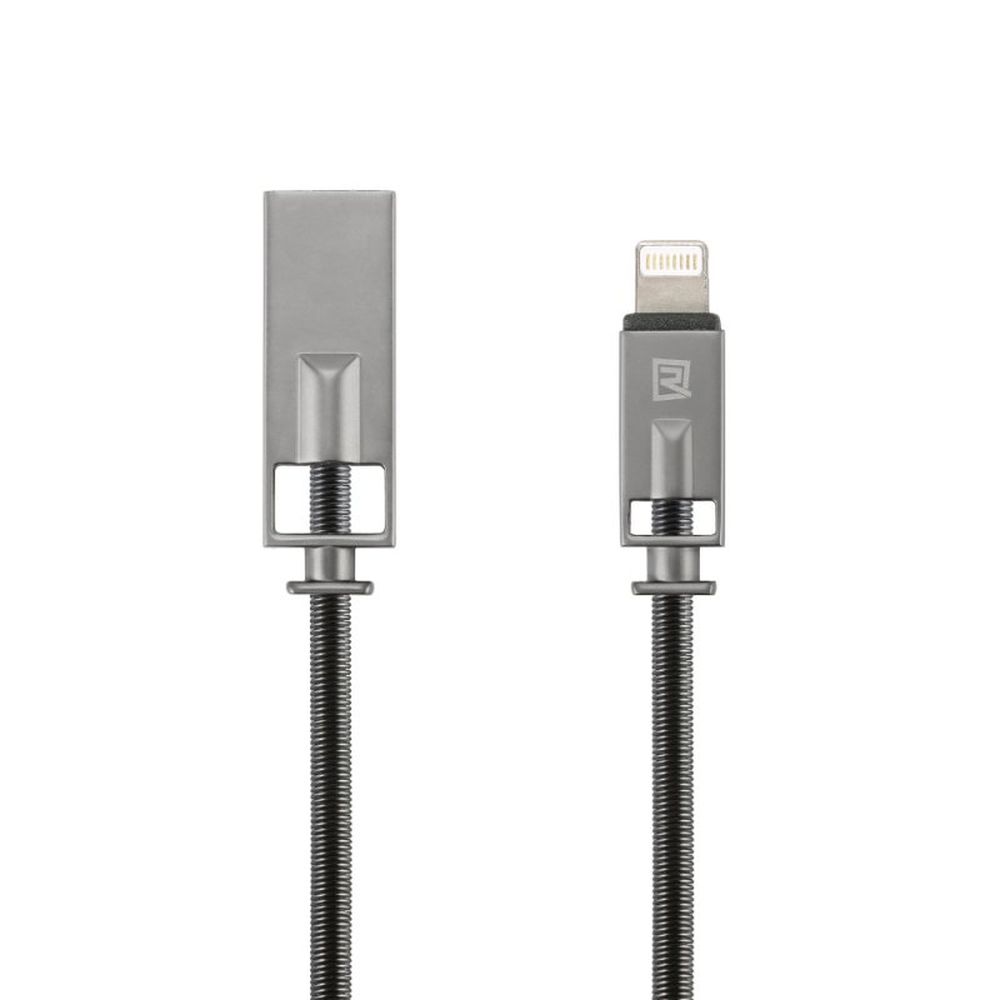 USB кабель REMAX RC-056i Royalty Lightning 8-pin, 1м, металл (черный)