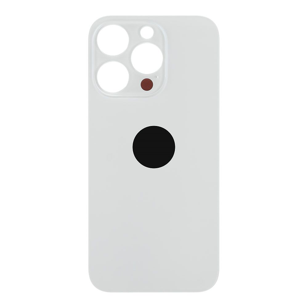 Задняя крышка для iPhone 14 Pro (белый) с логотипом, монолит