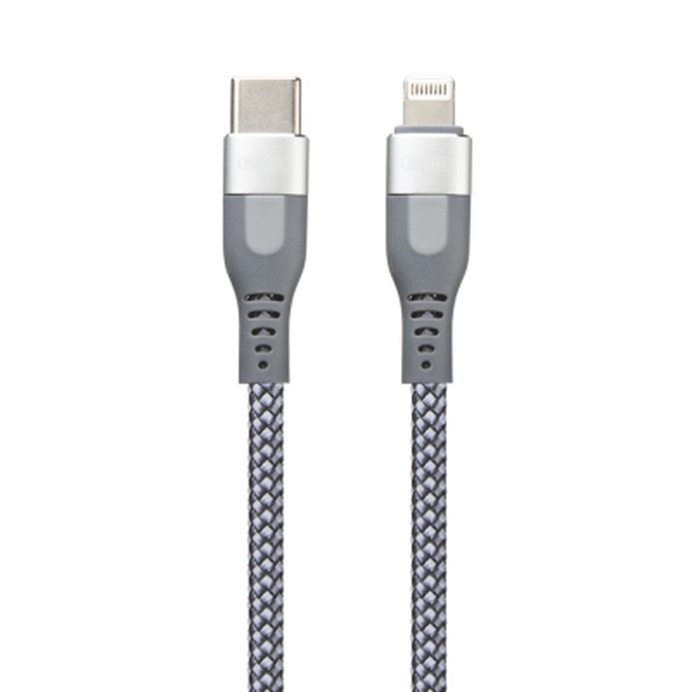 USB-C кабель REMAX RC-151cl Super Lightning 8-pin, 3А, PD18W, 1м, нейлон (серебрянный)