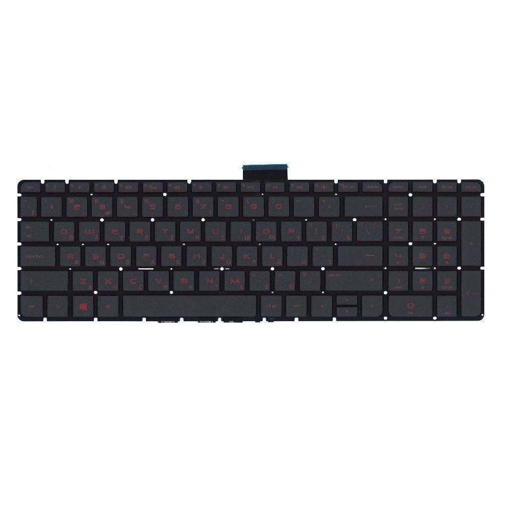 Клавиатура для HP Pavilion 15-ab 15-ab000 15-cb 15z-ab100 черная с красной подсветкой