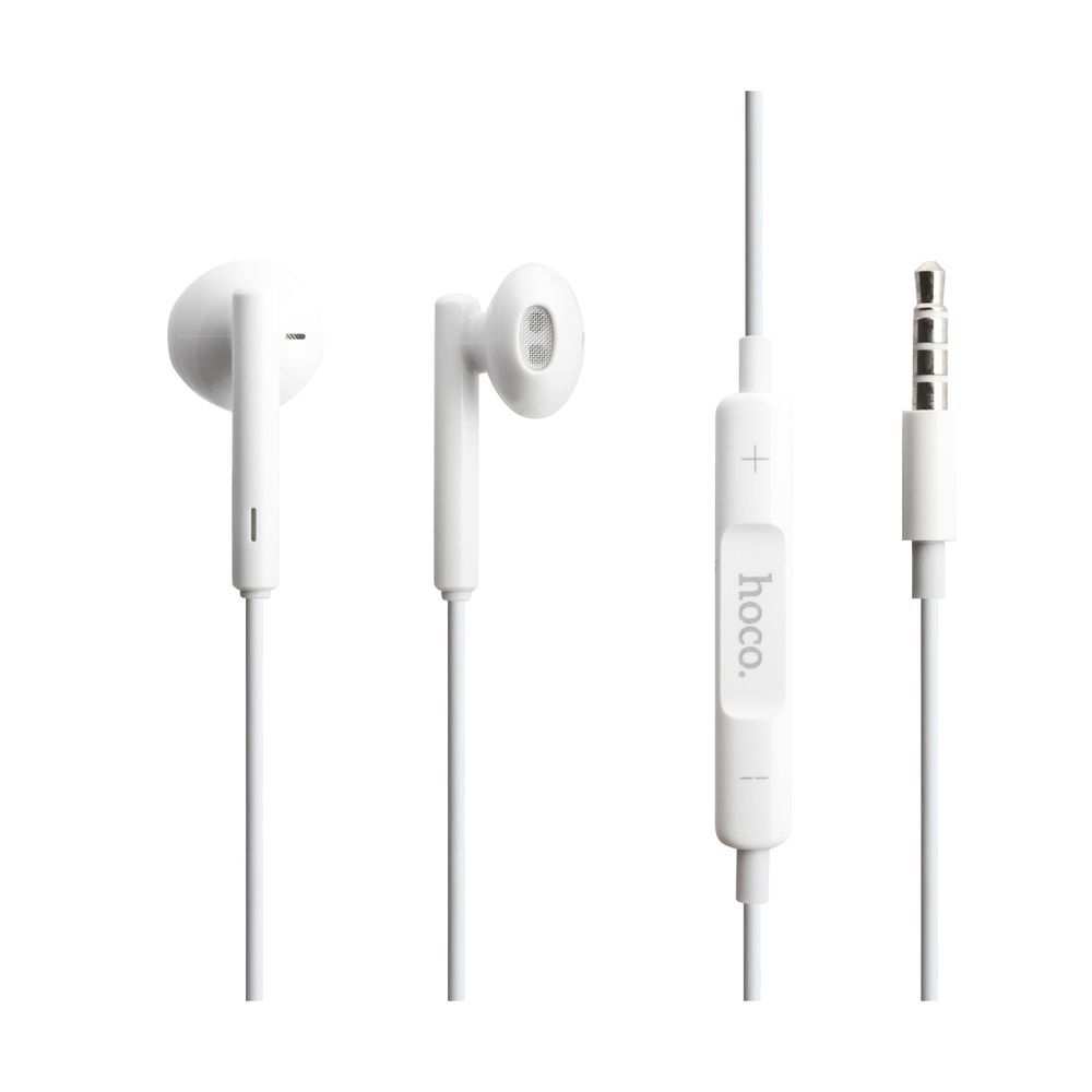Гарнитура HOCO M64 Melodious 3.5мм, вкладыши, громкость +/-, 1.2м (белый)