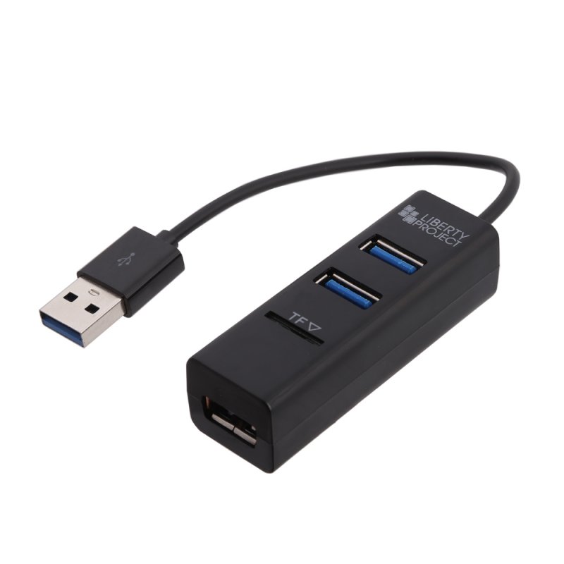 USB 2.0 HUB "LP" хаб на 3 USB + TF (черный)
