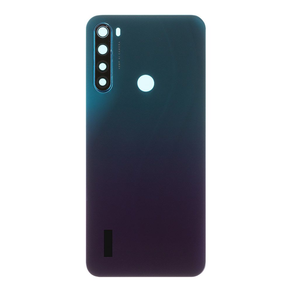 Задняя крышка для Xiaomi Redmi Note 8/8 2021 со стеклом камеры (синий)