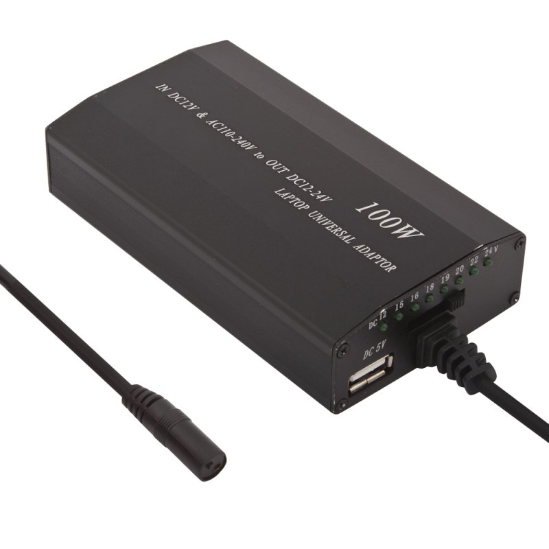 Универсальный блок питания 100W СЗУ и АЗУ с USB-разъемом (8 переходников)