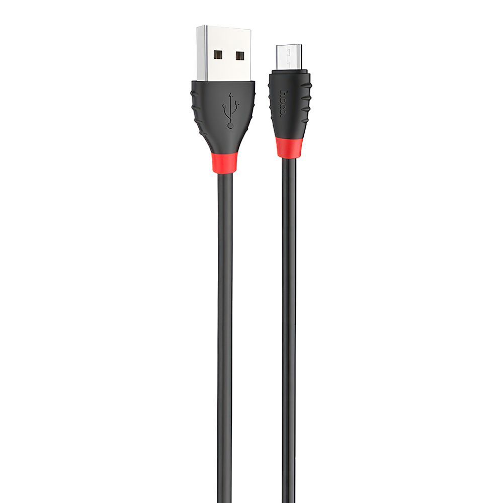 USB кабель HOCO X27 Excellent MicroUSB, 2.4А, 1.2м, TPE (черный)