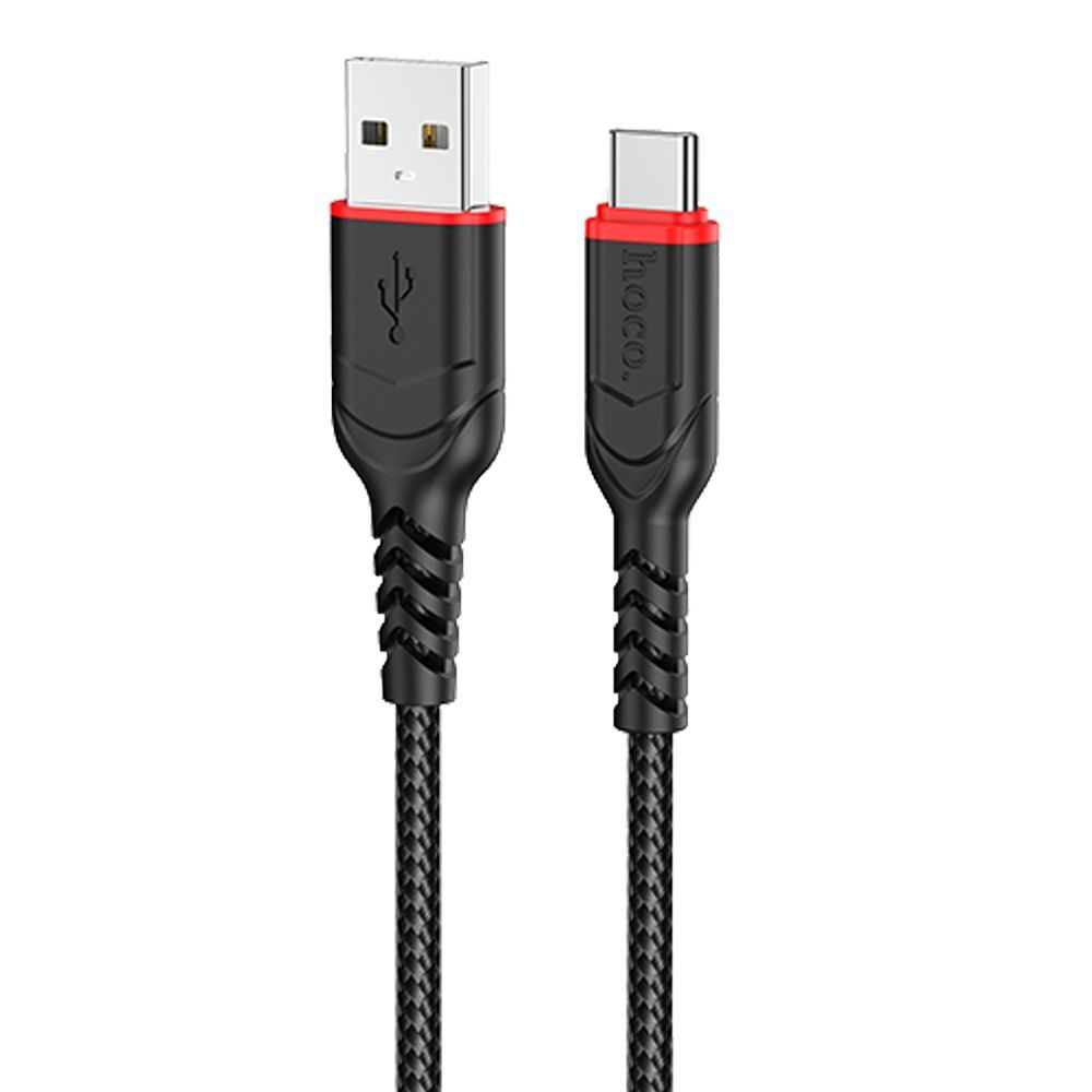USB кабель HOCO X59 Victory Type-C, 3А, 1м, нейлон (черный)