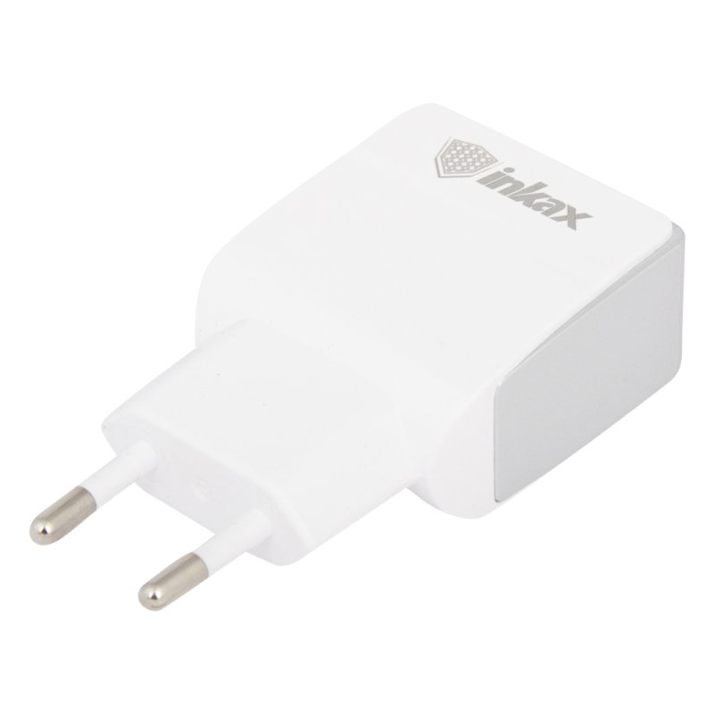 СЗУ inkax CD-23 Superior 2xUSB, 2.4А + кабель Lightning 8-pin 1м (белый)