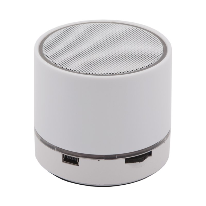 Колонка беспроводная Bluetooth "S50" LED/MicroSD/USB (белая/белая/коробка)