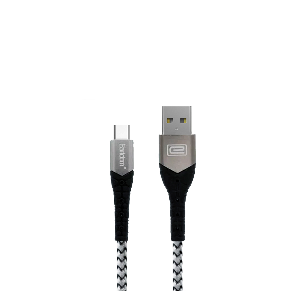 USB кабель Earldom EC-076C Type-C, 3А, 1м, нейлон (белый/черный)