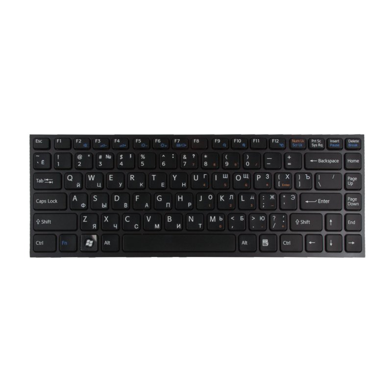 Клавиатура для Sony Vaio VPC-Y с рамкой (чёрная)