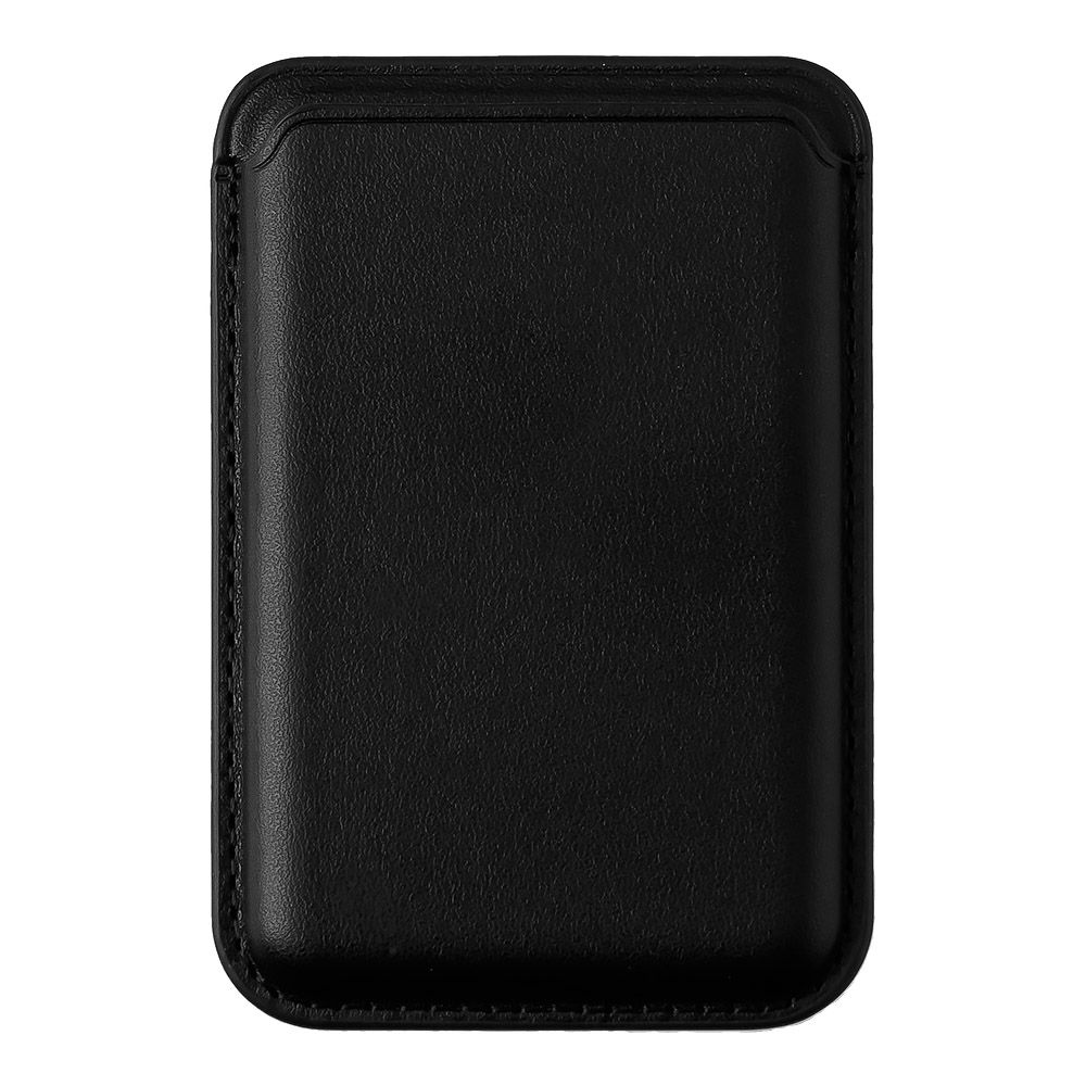 Чехол-бумажник магнитный MagSafe кожаный для iPhone (черный)