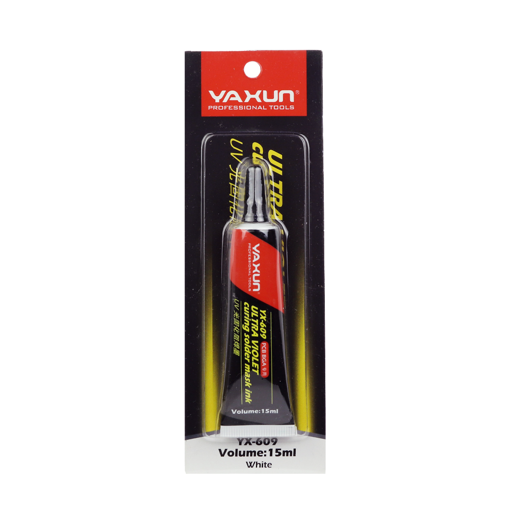 Клей УФ YAXUN YX-609 UV Mask Ink (белый, 15 мл.)