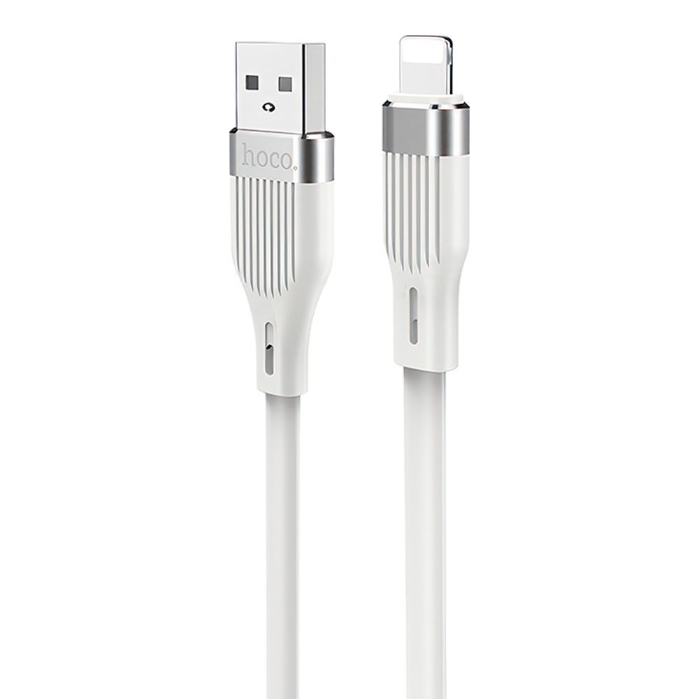 USB кабель HOCO U72 Forest Lightning 8-pin, 2.4А, 1.2м, силикон (белый)