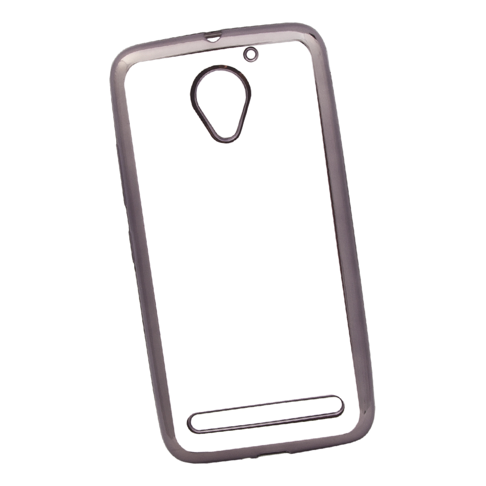 Силиконовый чехол "LP" для Lenovo C2 TPU (прозрачный с черной хром рамкой)