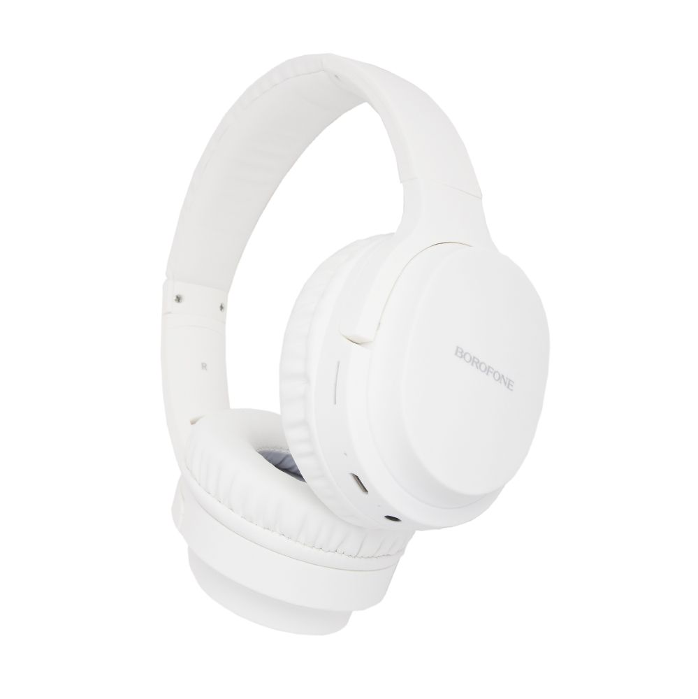 Bluetooth гарнитура BOROFONE BO7 Broad Sound BT 5.0, 3.5мм, microSD, накладная, громкость +/- (белый)