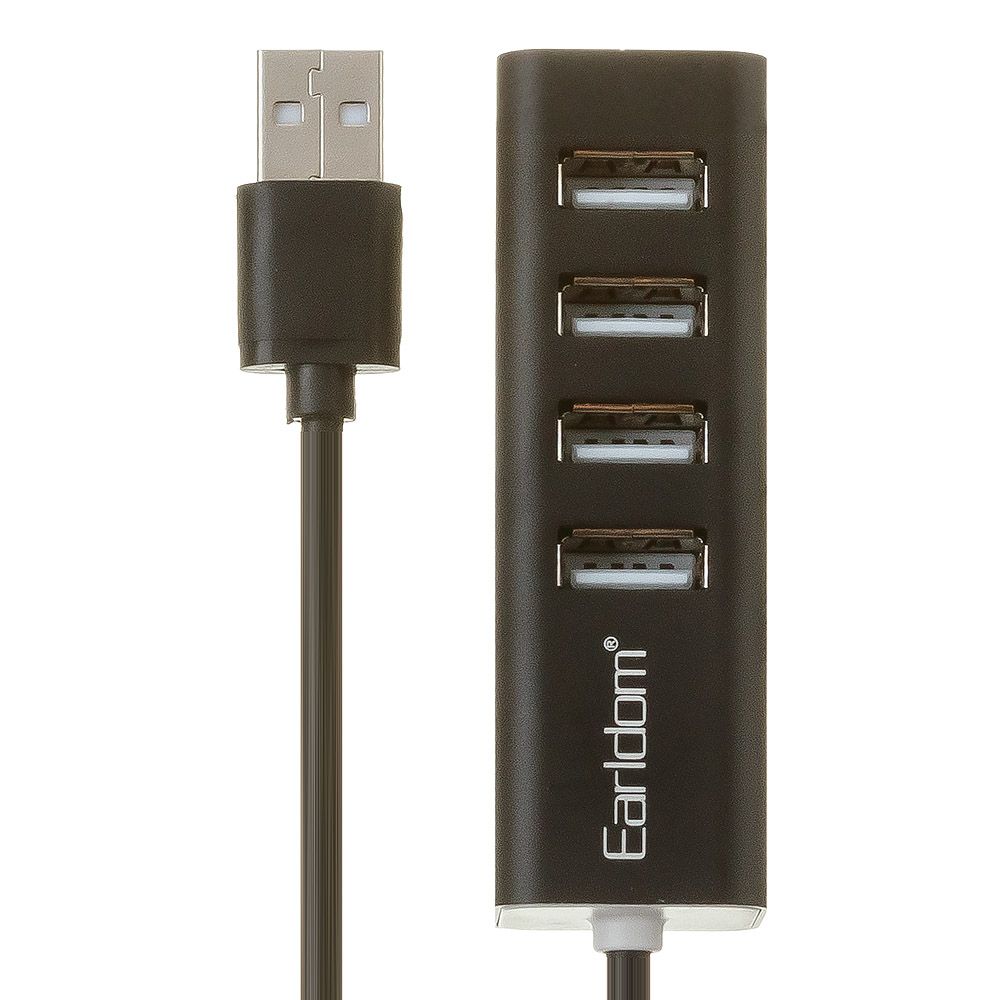 Хаб USB Earldom ET-HUB14 4xUSB 2.0 (черный)
