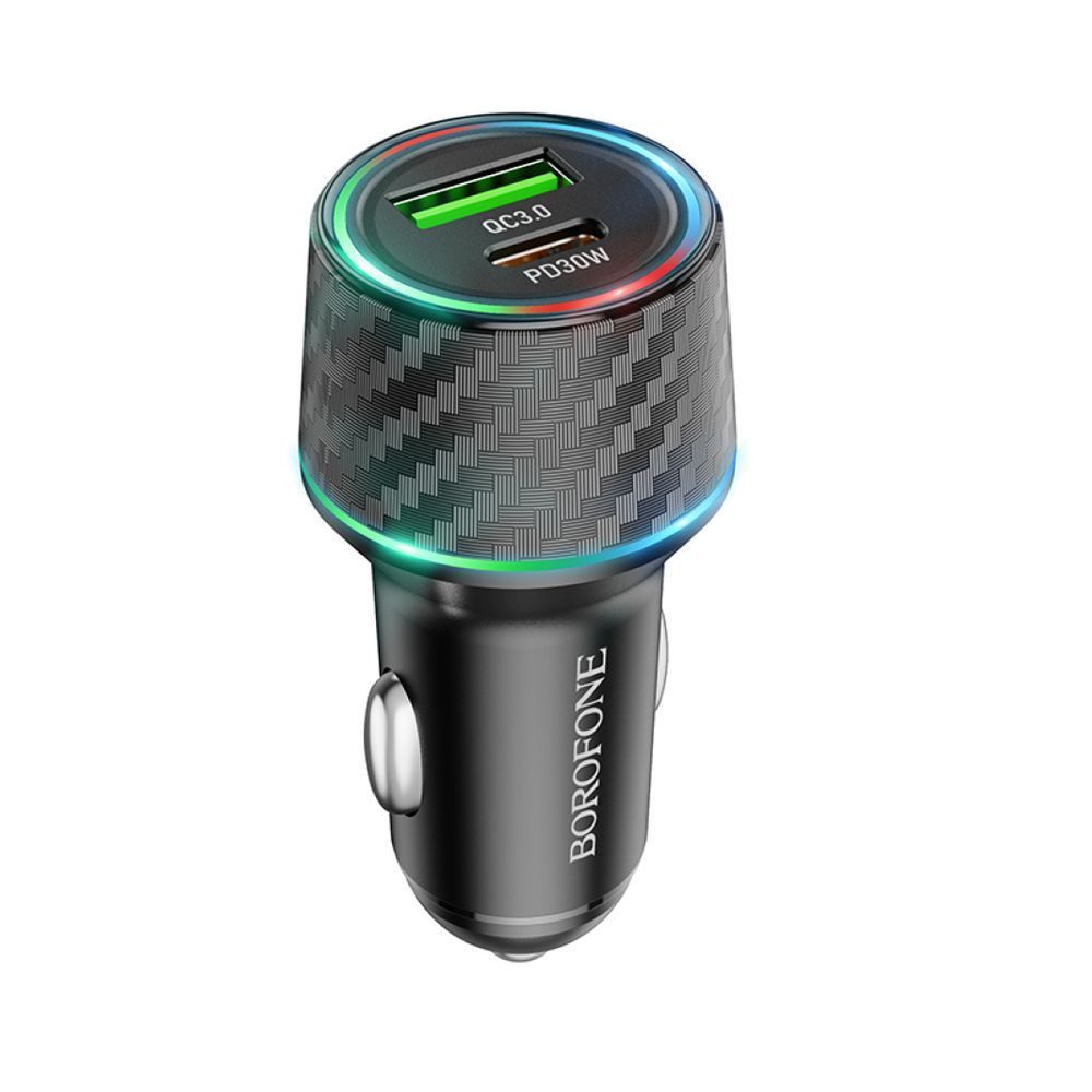 АЗУ BOROFONE BZ21 Brilliant 1xUSB, 1xUSB-C, 3А, PD30W (черный)