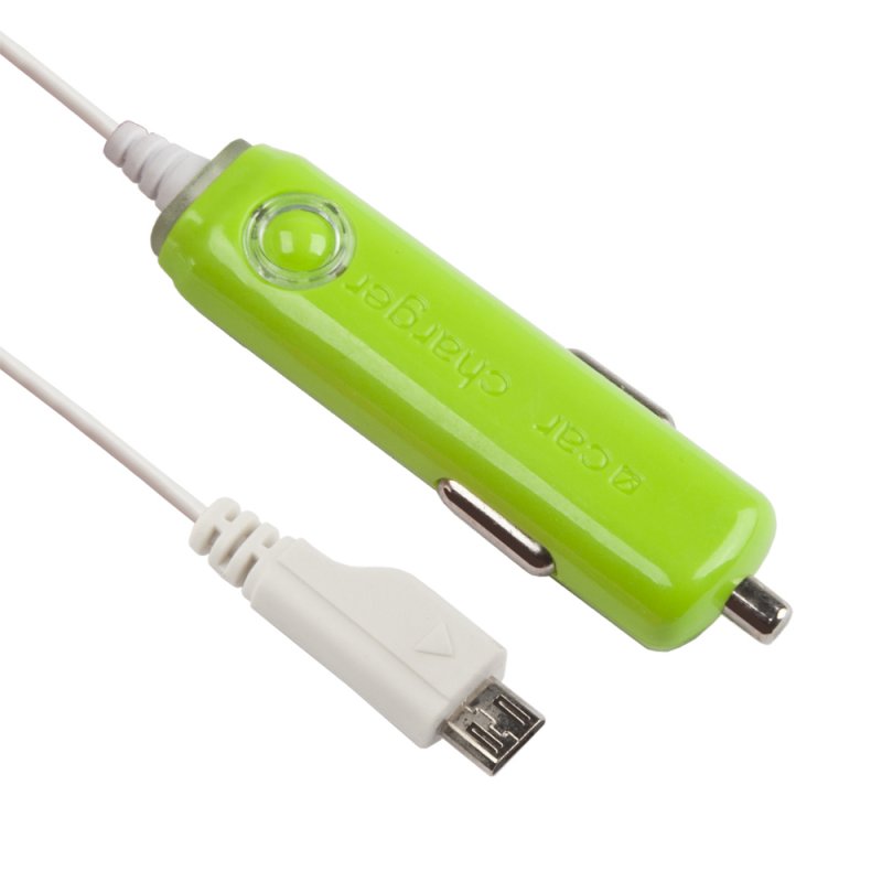 АЗУ "In Car Charger" 1000мА (Micro USB) (зеленый/коробка)