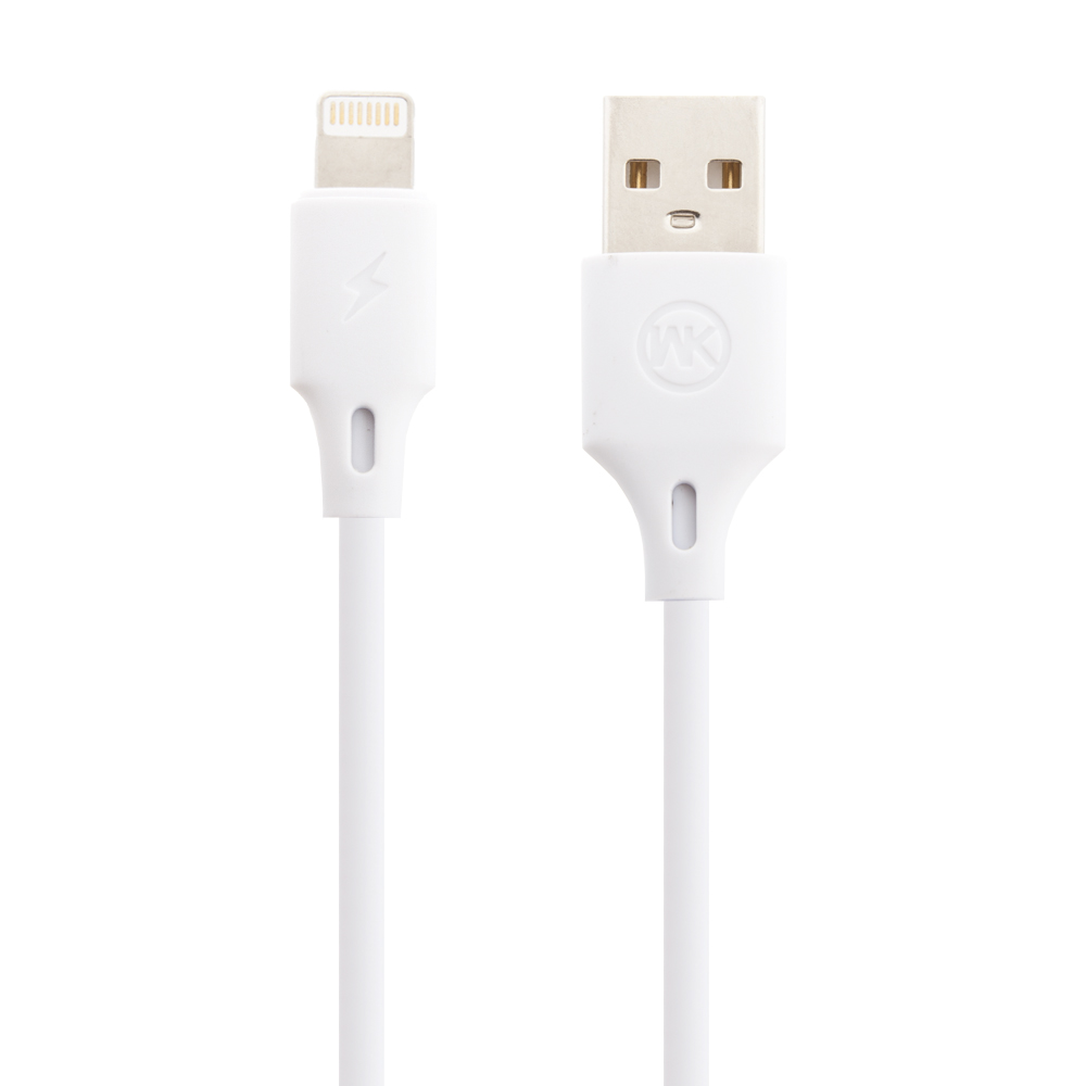 USB кабель WK WDC-092i Full Speed Pro Lightning 8-pin, 2.4А, 1м, TPE (белый)