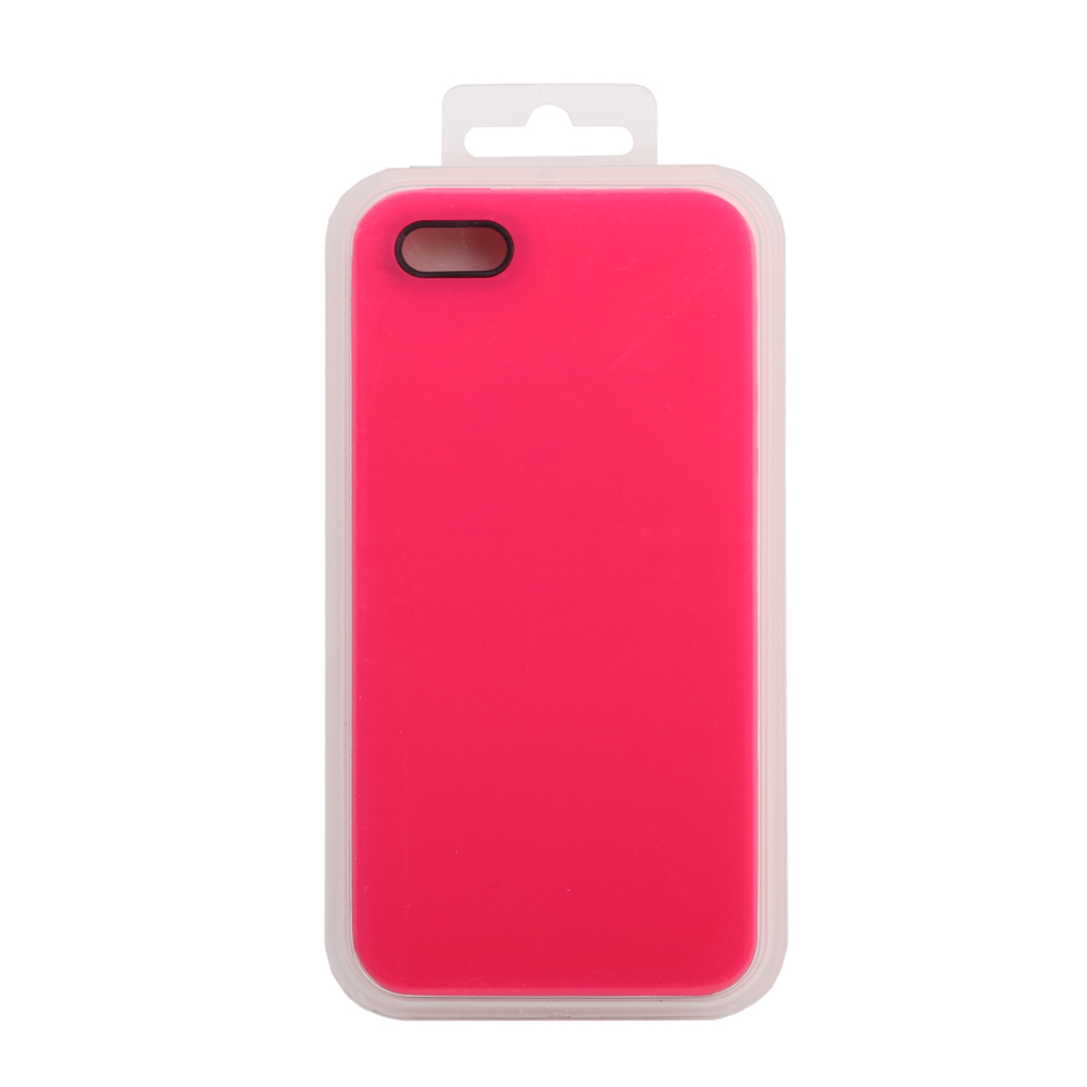 Силиконовый чехол для iPhone 5/5S/5SE "Silicone Case" (ярко-розовый, блистер) 47
