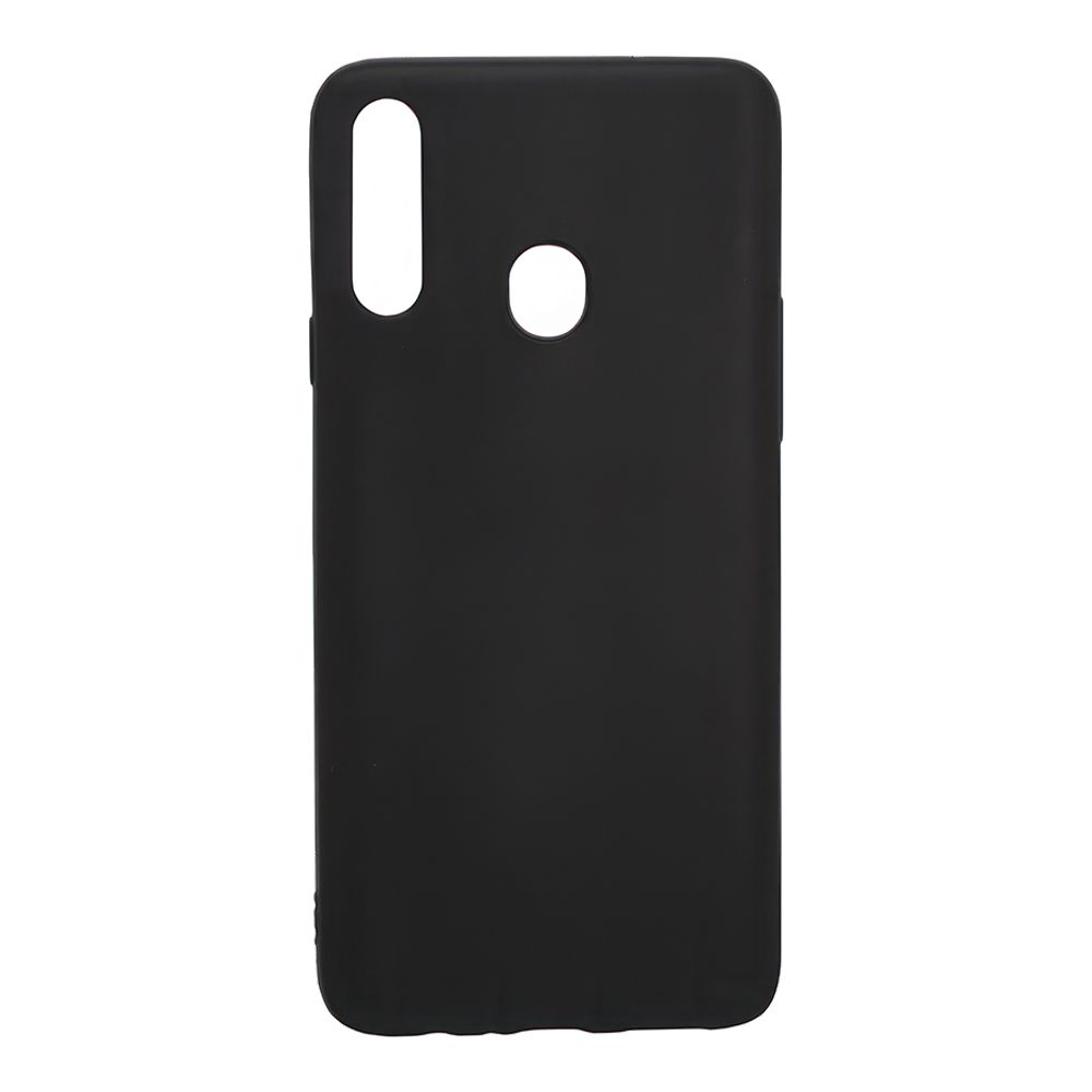 Силиконовый чехол "LP" для Samsung Galaxy A20s TPU (черный непрозрачный) европакет