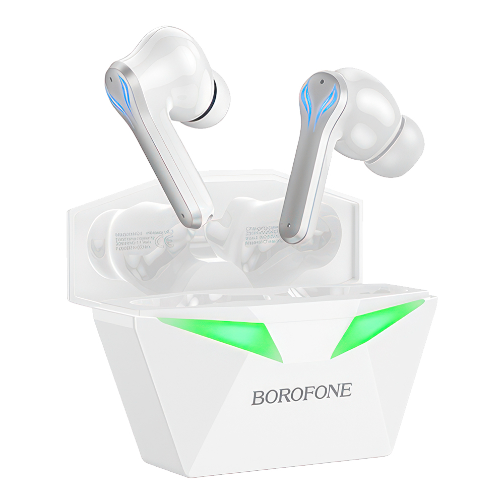 TWS гарнитура BOROFONE BW24 Magic BT 5.3, внутриканальная, LED, игровая (белый)