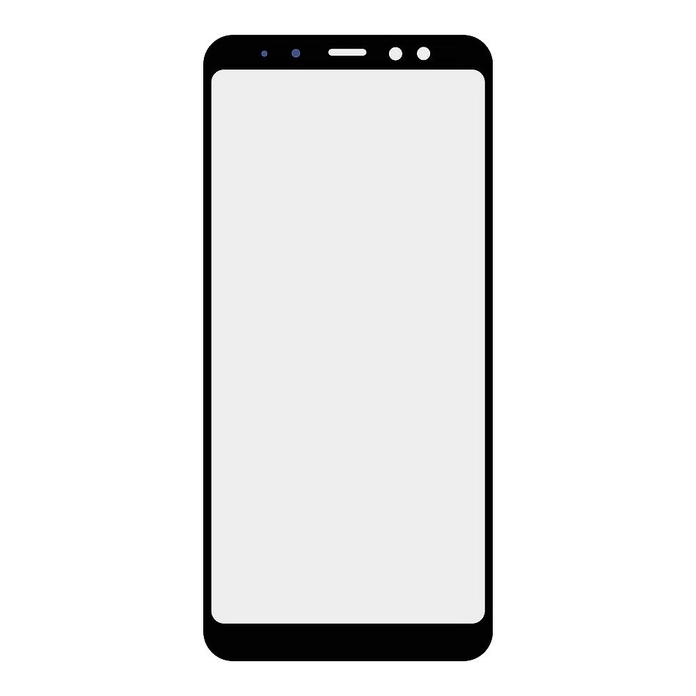 Стекло + OCA пленка для переклейки Samsung Galaxy A8 Plus (2018) A730 (черный)