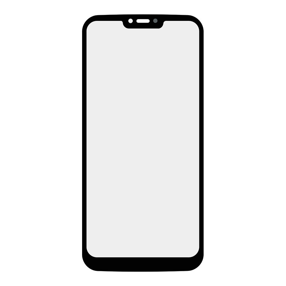 Стекло + OCA плёнка для переклейки Motorola G7 Power (черный)