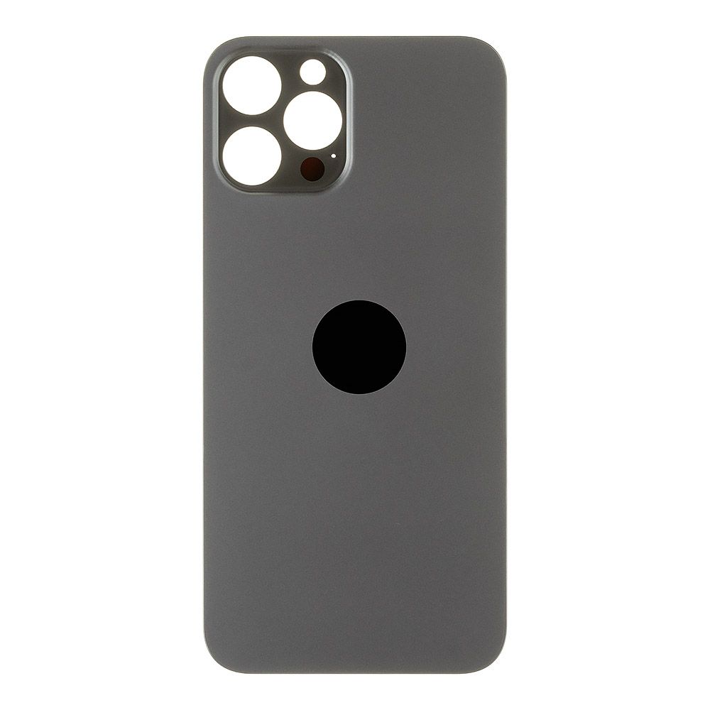 Задняя крышка для iPhone 12 Pro MAX (графит) с логотипом, монолит